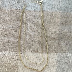 Melinda Maria Gold Layered Two-Chain Necklace